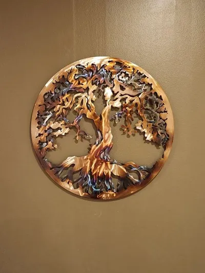 Metal tree of life wall decor